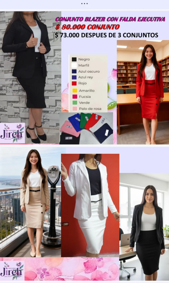 CONJUNTO EJECUTIVO . BLAZER Y FALDA