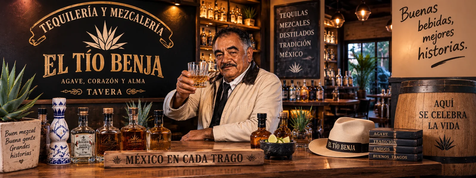 Portada de Tequileria y Mezcaleria El Tío Benja.