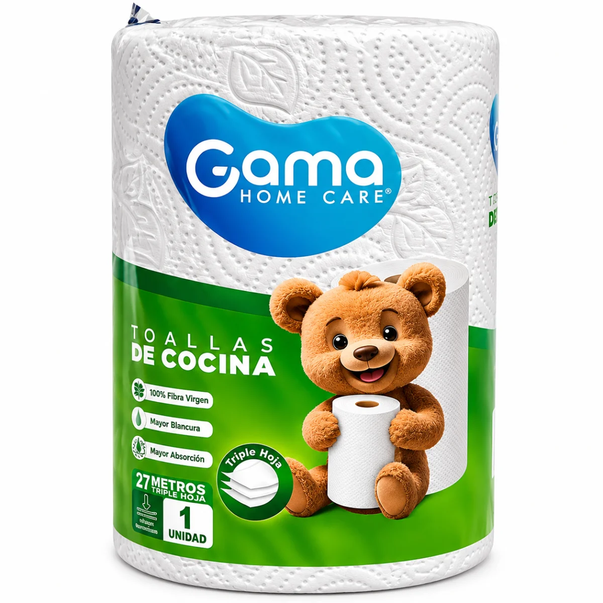 TOALLA NO LAVABLE GAMA 135 HOJAS TRIPLE HOJA