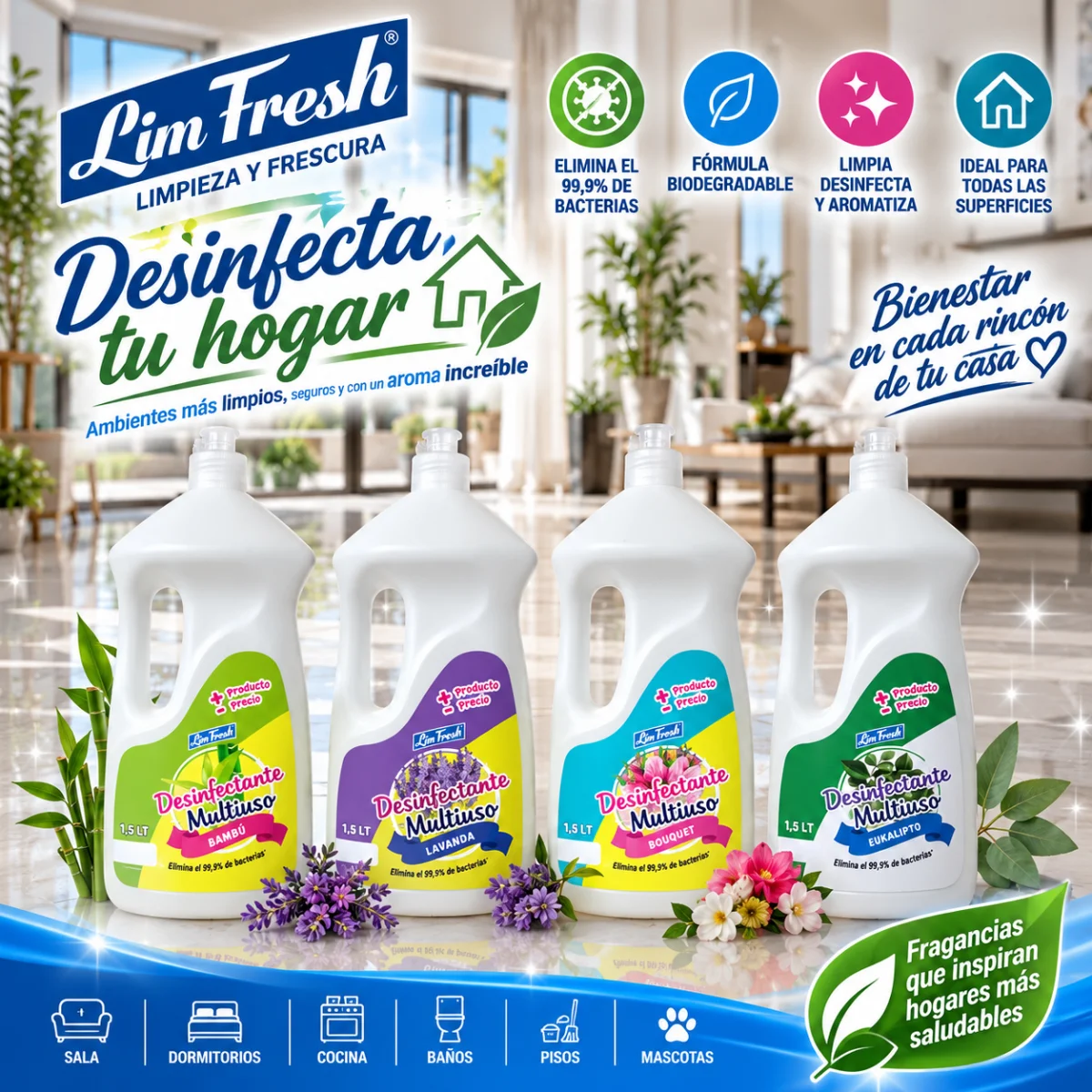 DESINFECTANTES 1.5 Lits