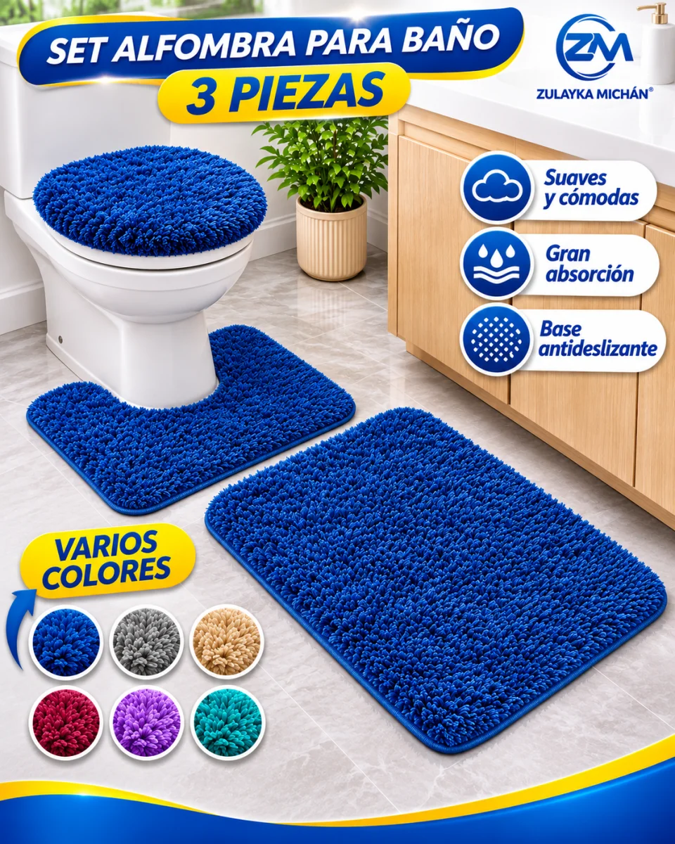 SET ALFOMBRA DE BAÑO X 3