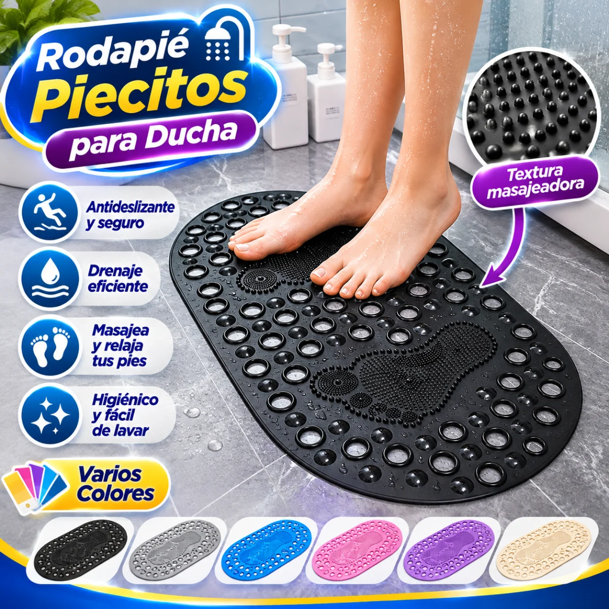RODAPIE PIECITOS PARA DUCHA