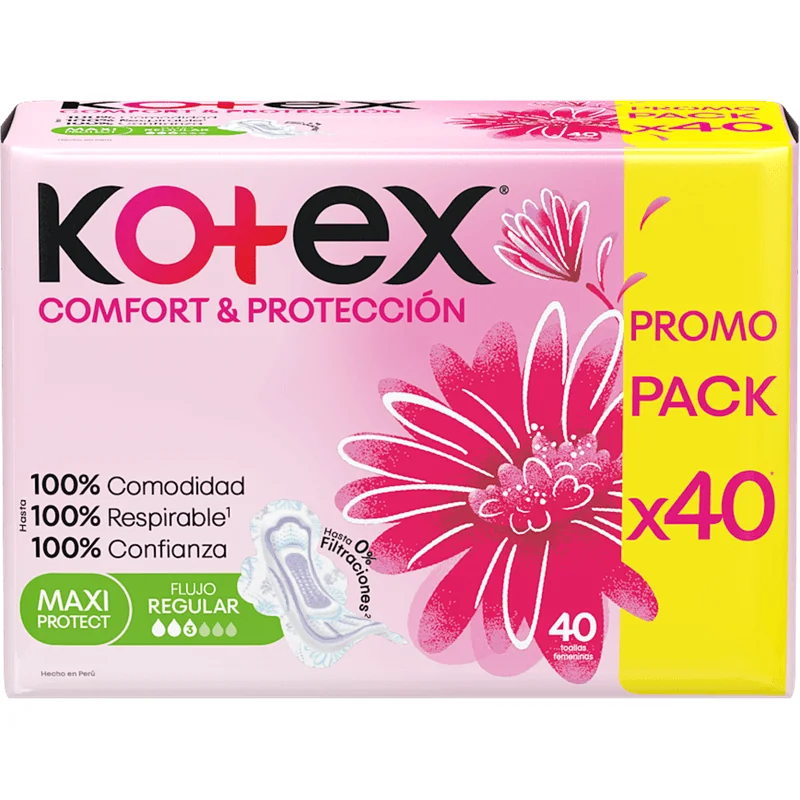 TOALLA KOTEX SUPERPACK CONFORT X40