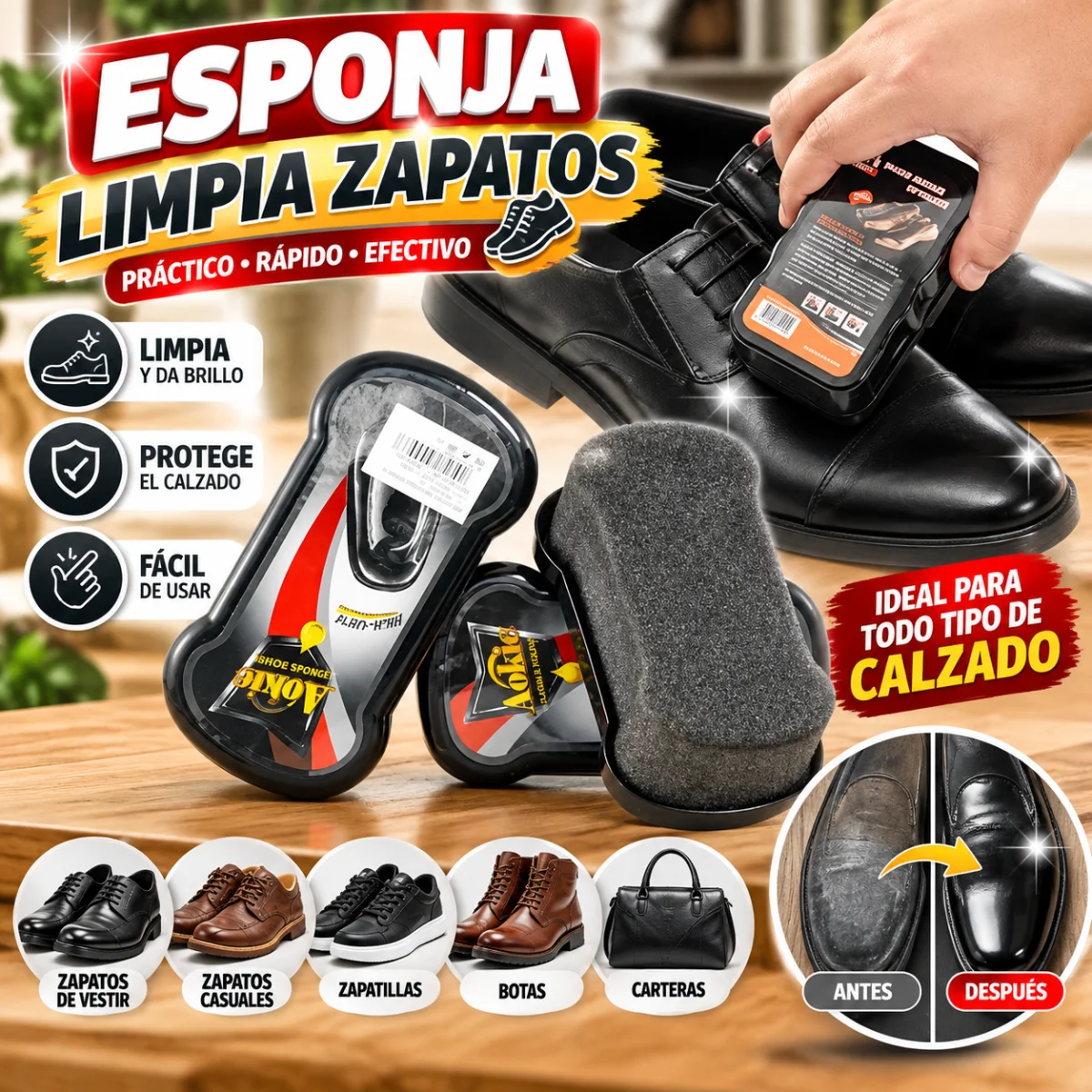 ESPONJA LIMPIADORA DE ZAPATOS