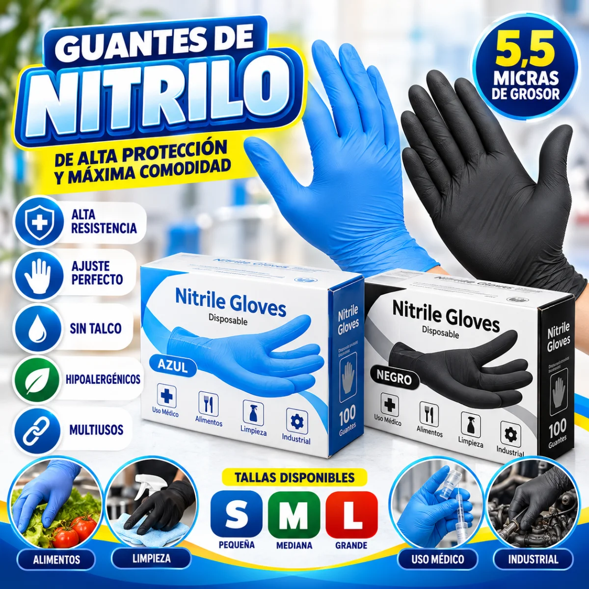 GUANTES DE NITRILO