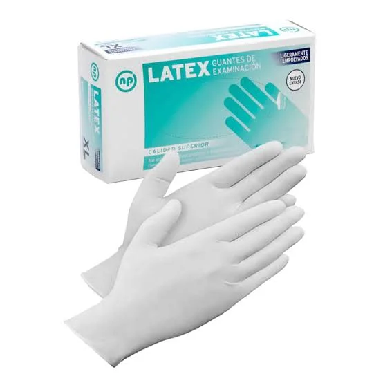 GUANTES LATEX BLANCOS X100