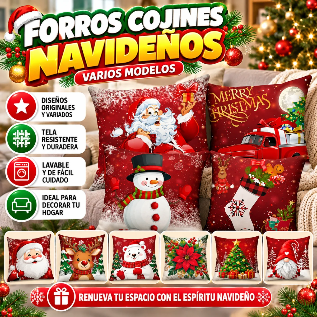 FORRO NAVIDEÑO DE COJIN