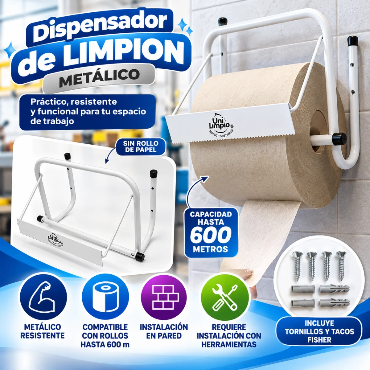 DISPENSADOR LIMPION METALICO