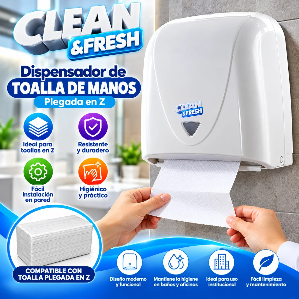 DISPENSADOR TOALLA Z ECONOMICO