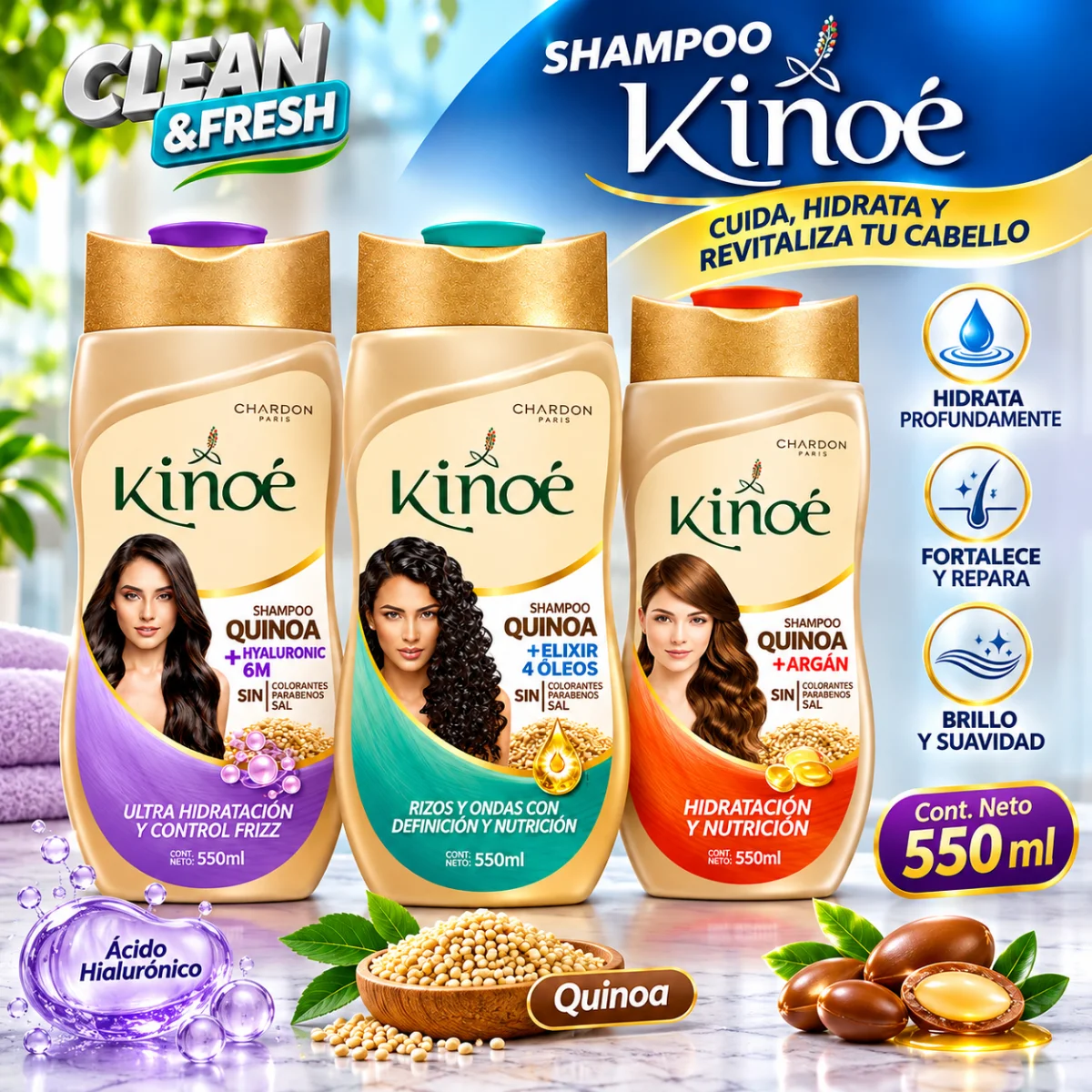SHAMPOO KINOE 550 ML