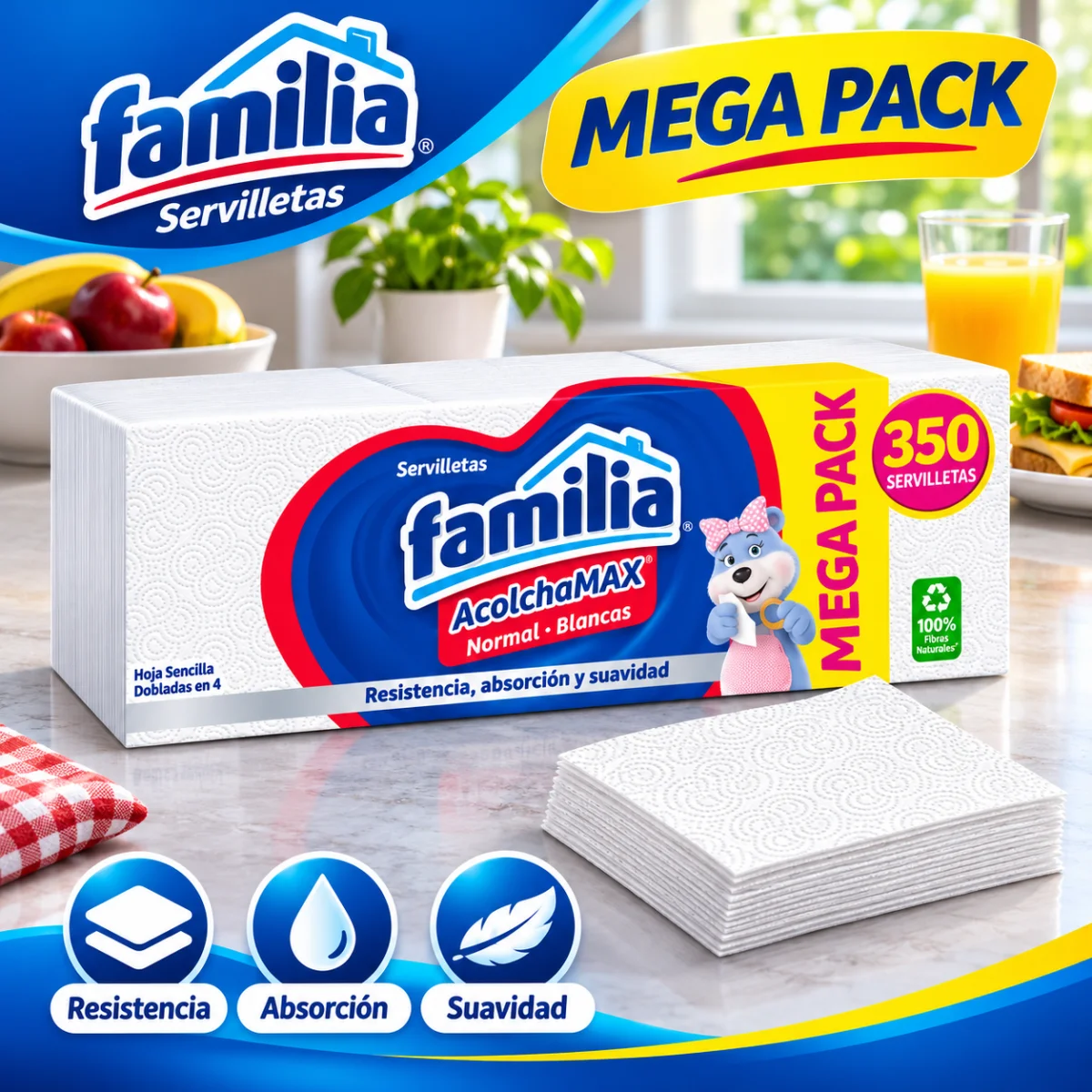 SERVILLETA FAMILIA NORMAL X 350