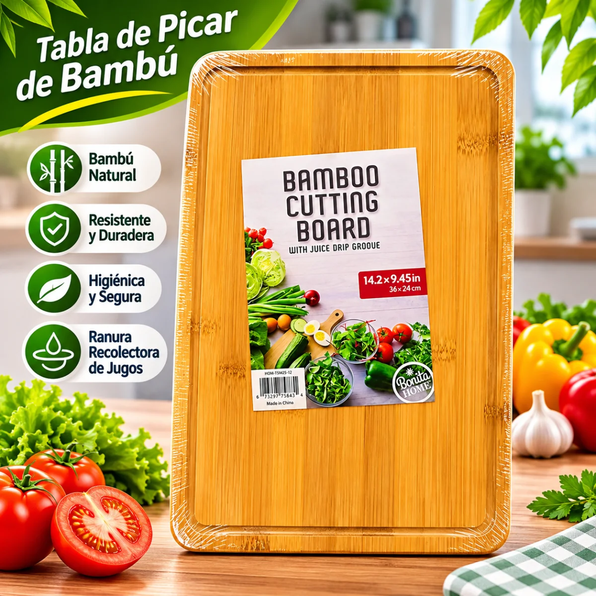 TABLA PICAR BAMBU