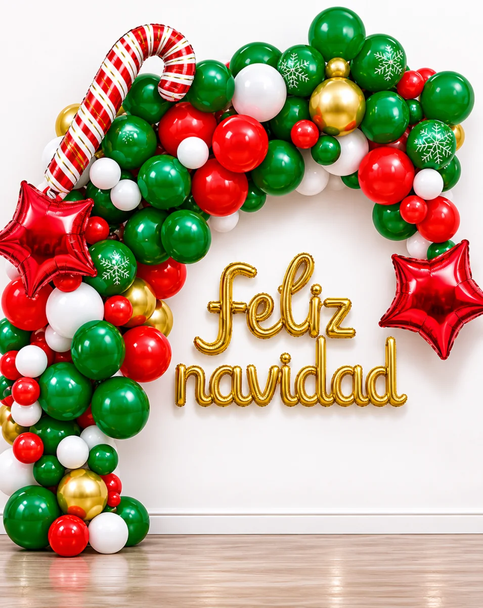 SET DECORACION NAVIDEÑA GLOBOS