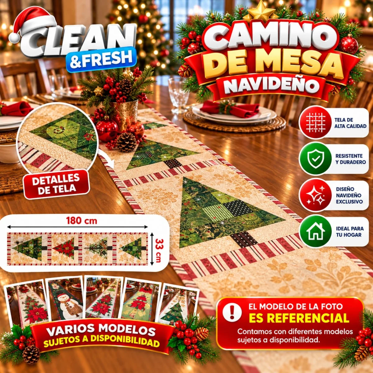 CAMINO DE MESA NAVIDEÑO