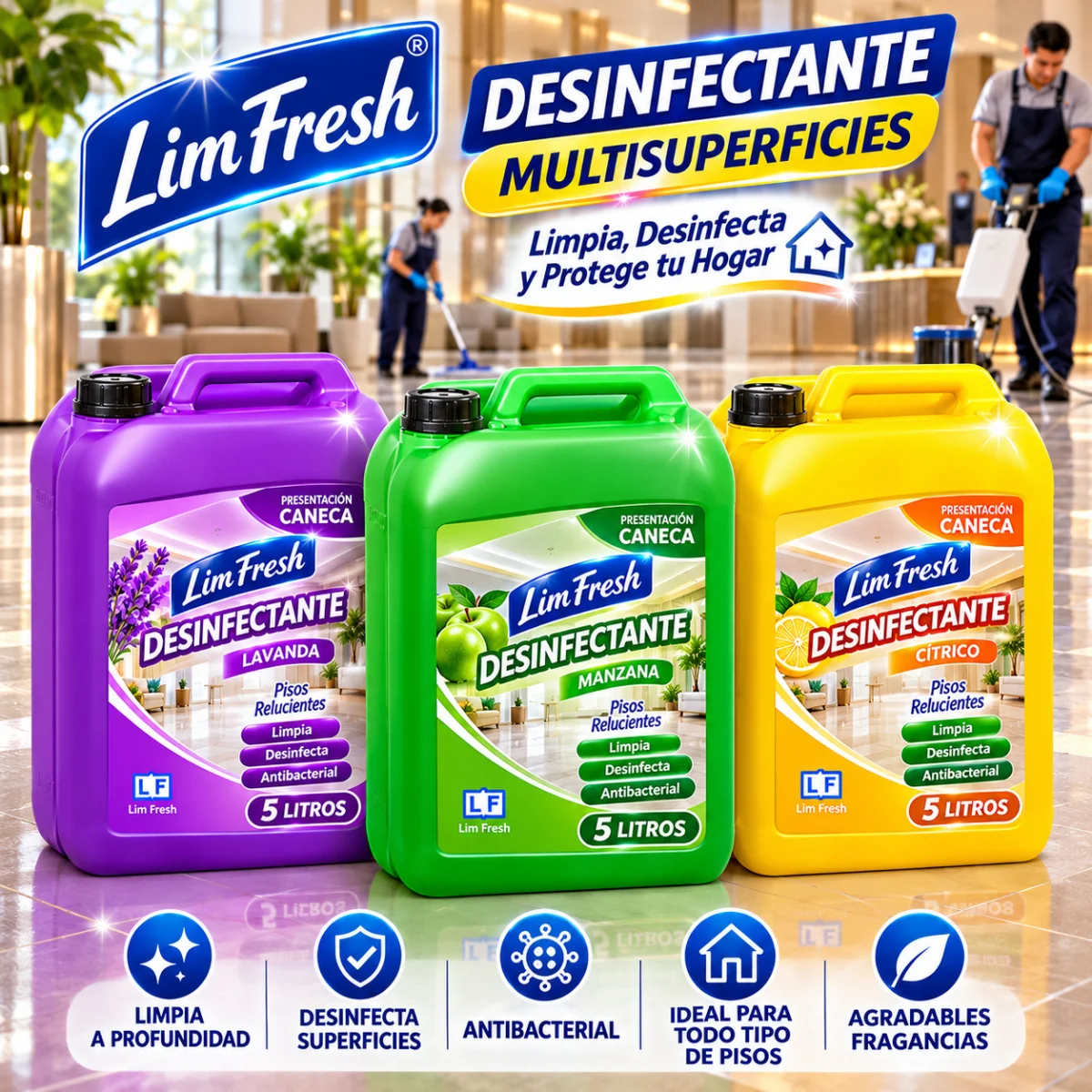 DESINFECTANTES LIM FRESH CANECA