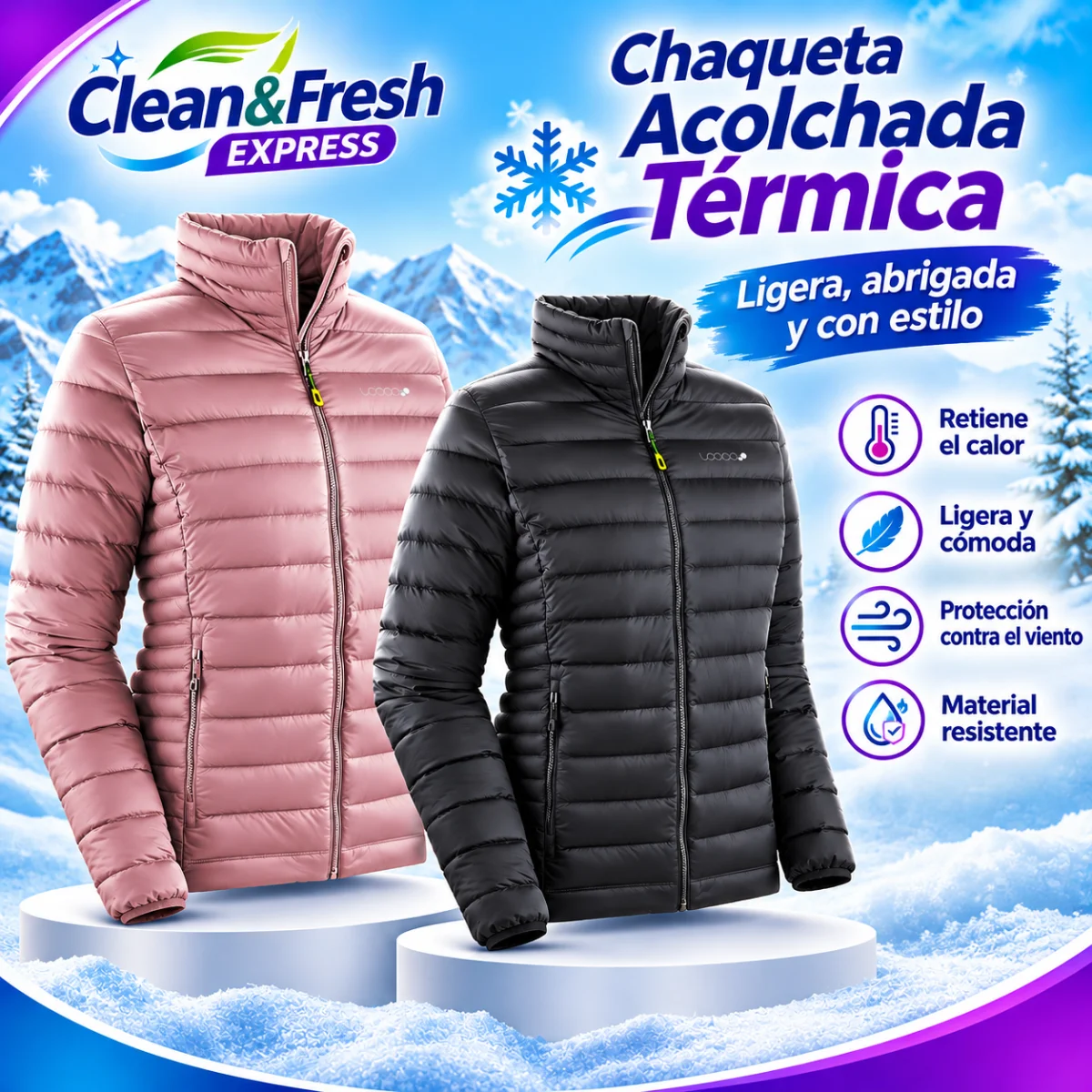 CHOMPA PLUMA PATO MUJER