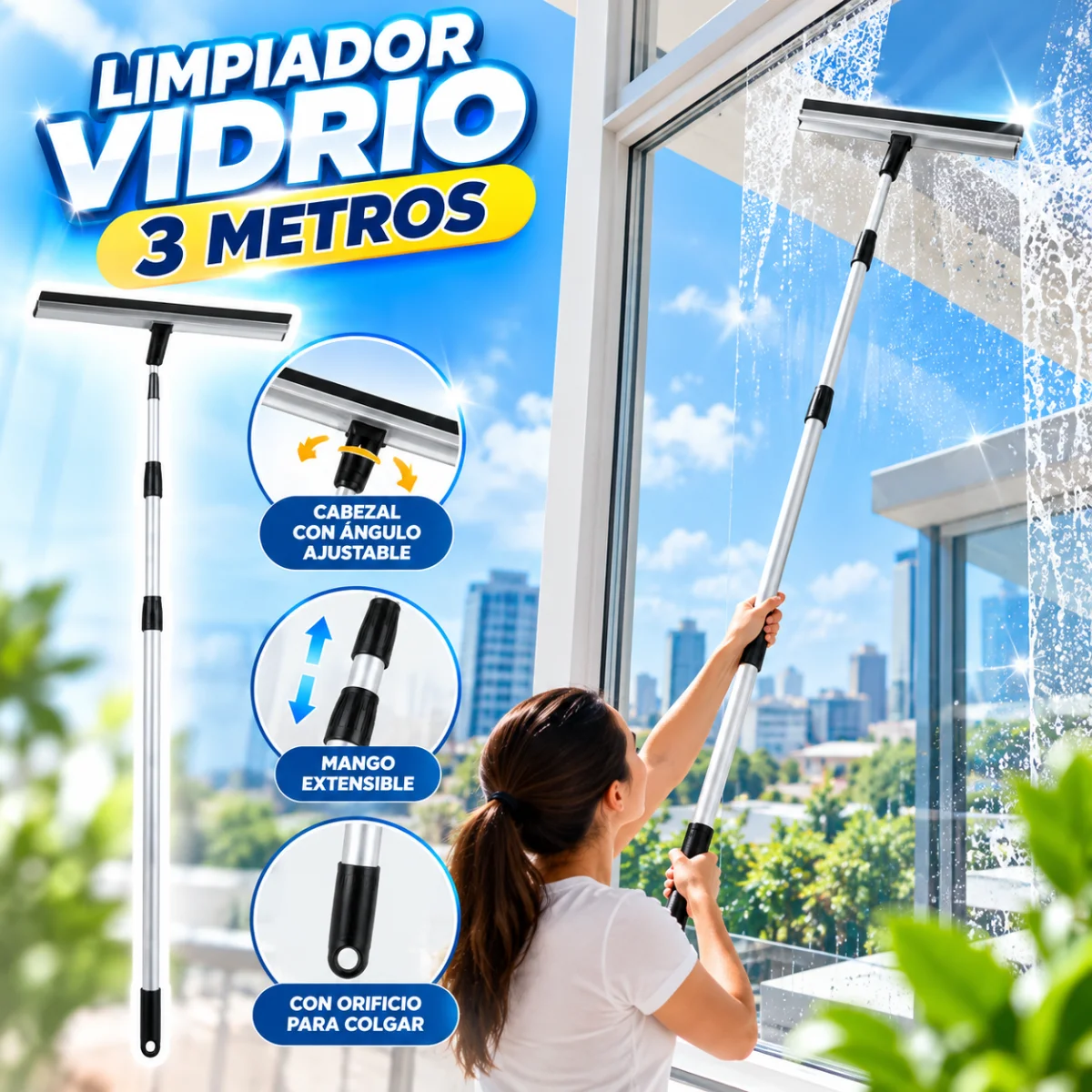 LIMPIADOR VIDRIO 3 METROS