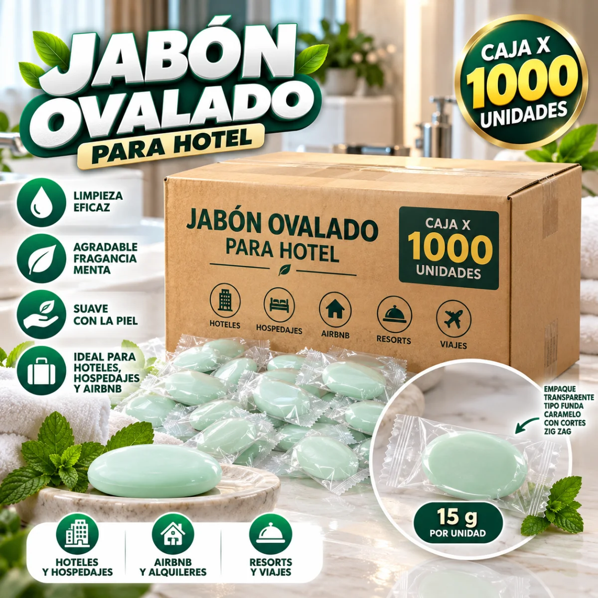 JABÓN OVALADO  CAJA X1000