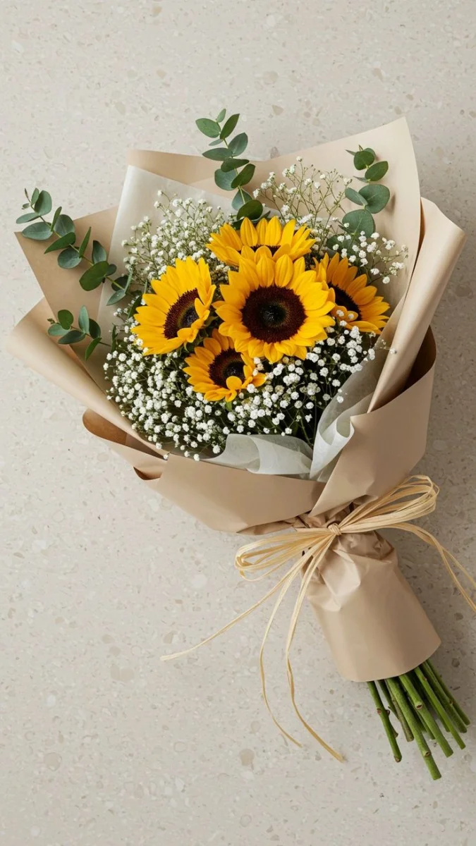 RAMO DE 5 GIRASOLES