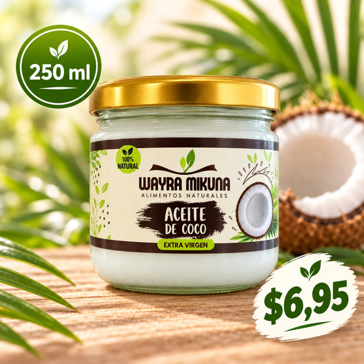 Aceite de Coco Extravirgen 250 ml - 100% Natural