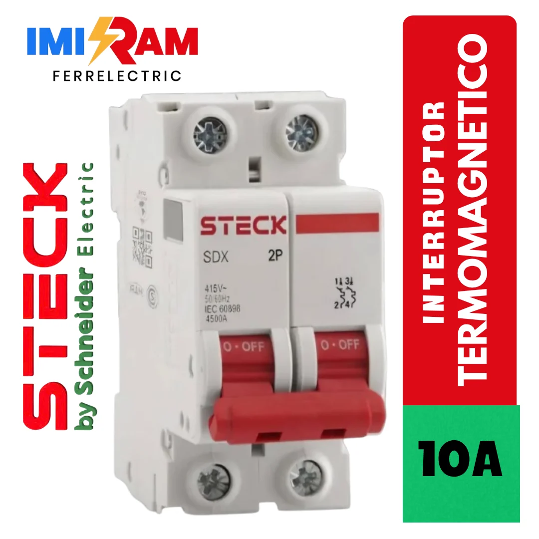 Int. Auto. Termomagnetico 2P 220VCA 10Amp 10ka