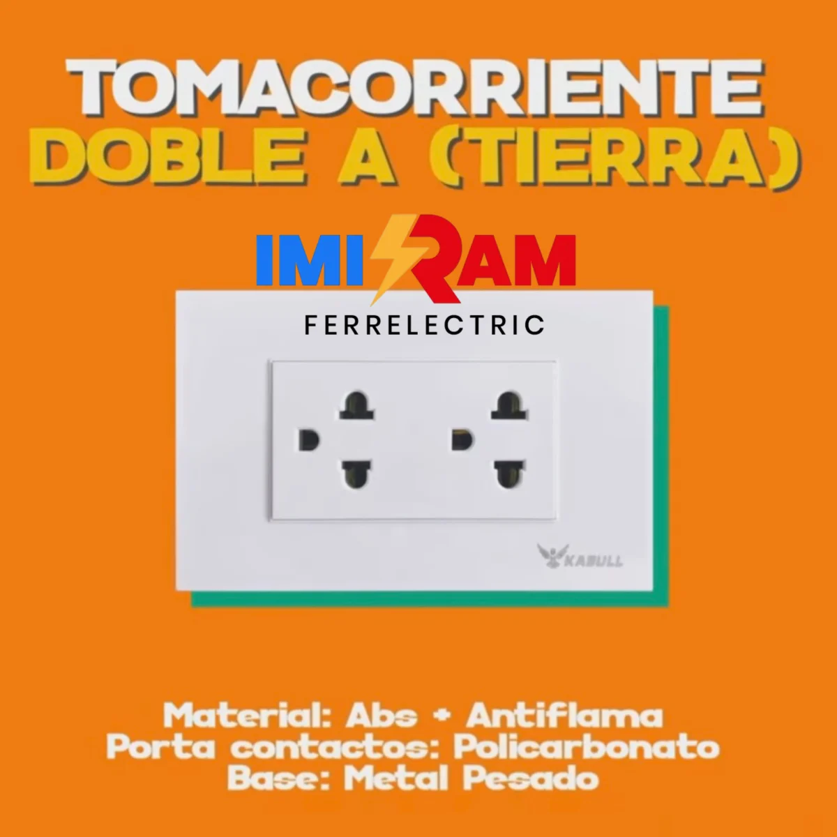 Tomacorriente Universal Doble + Tierra