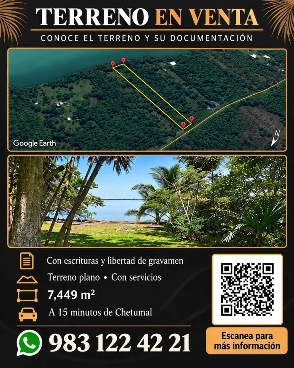 Vendo terreno en calderitas con frente de bahia