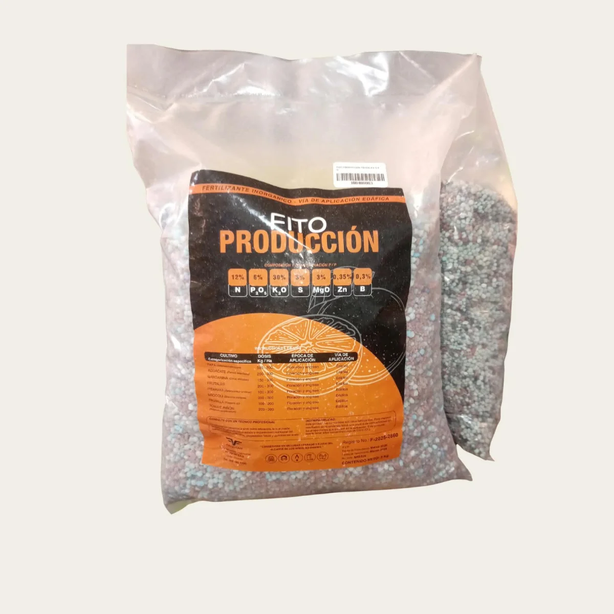 Fertilizante para producción frutales