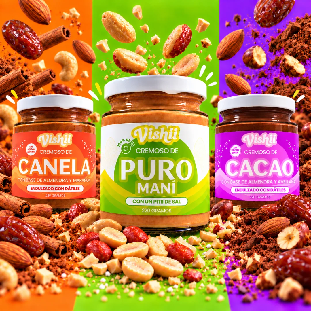Cremoso de Puro Maní + 2 Cremoso de Sabor