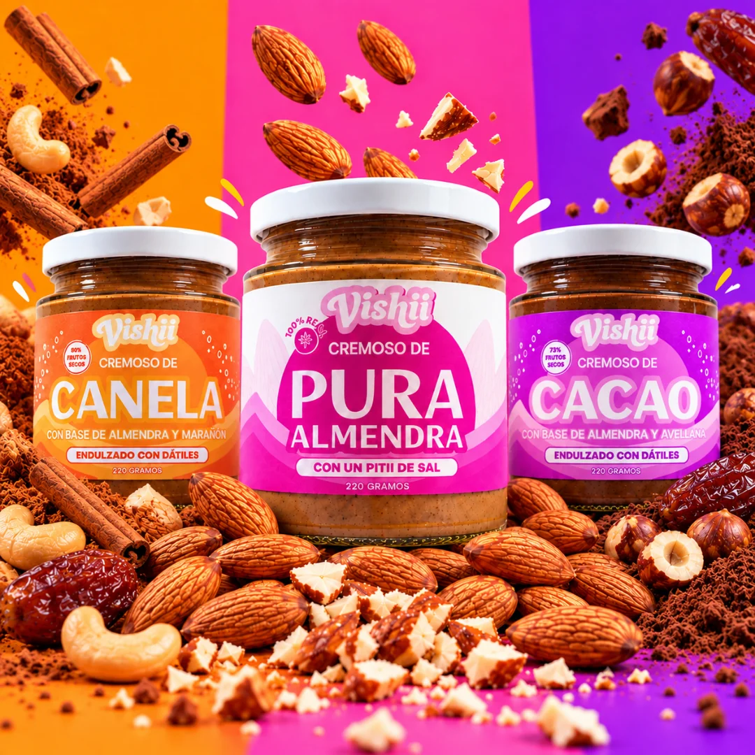 Cremoso de Pura Almendra + 2 Cremosos de Sabor