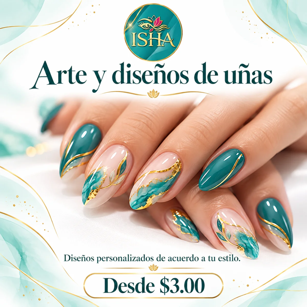 Arte y diseños de uñas desde $3.00