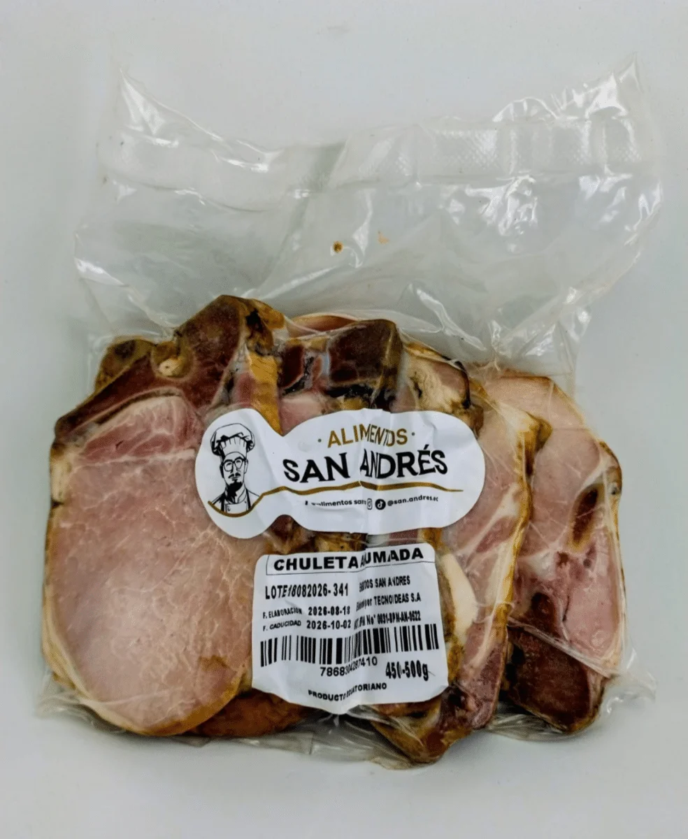 CHULETA AHUMADA 450 GRAMOS SAN ANDRÉS